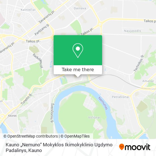 Kauno „Nemuno“ Mokyklos Ikimokyklinio Ugdymo Padalinys map