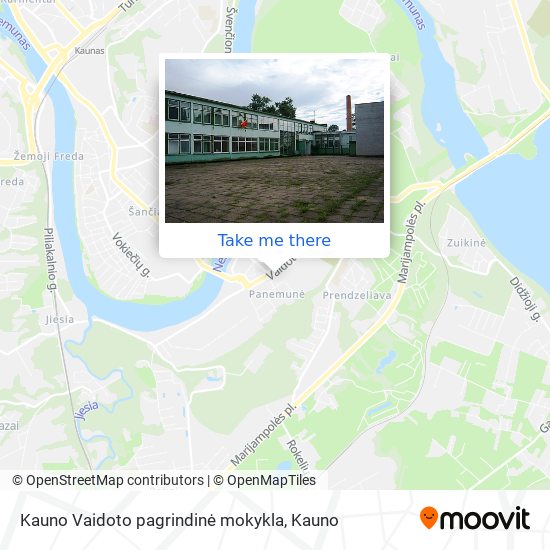Карта Kauno Vaidoto pagrindinė mokykla