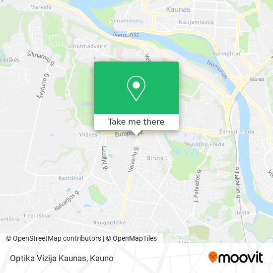 Карта Optika Vizija Kaunas