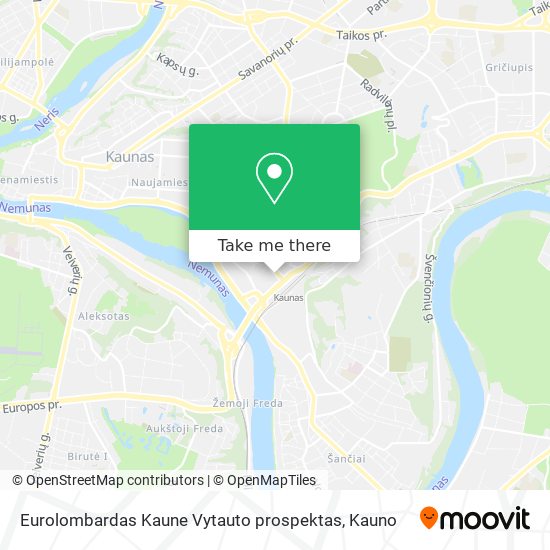Карта Eurolombardas Kaune Vytauto prospektas