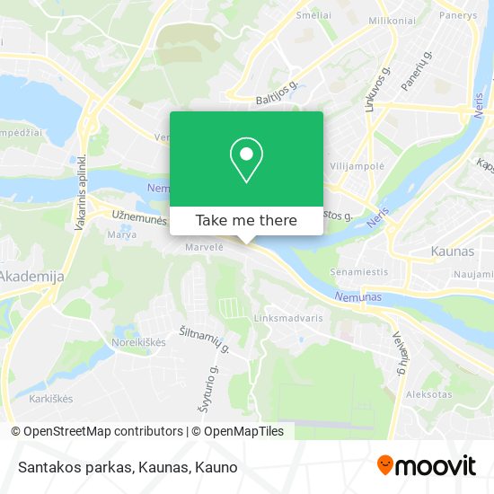 Santakos parkas, Kaunas map