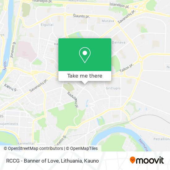 RCCG - Banner of Love, Lithuania map
