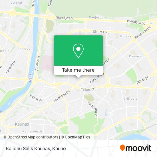 Balionu Salis Kaunas map