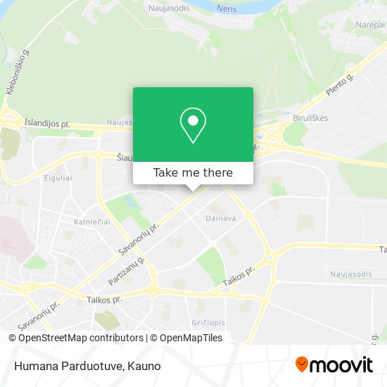 Humana Parduotuve map