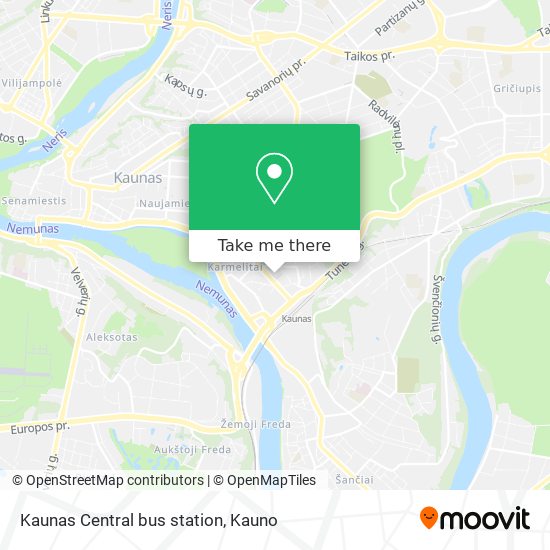Карта Kaunas Central bus station