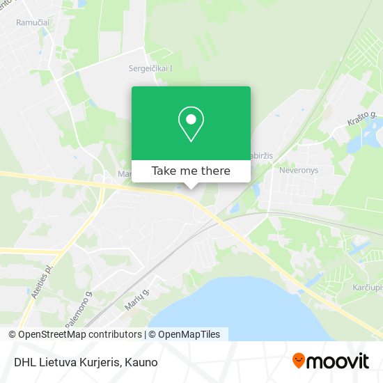 DHL Lietuva Kurjeris map