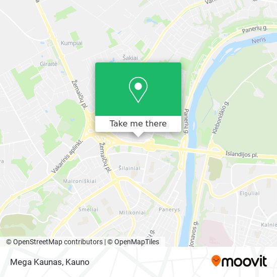 Mega Kaunas map