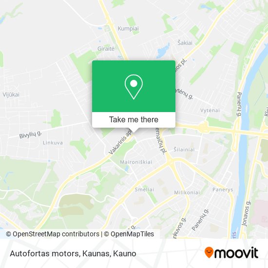 Autofortas motors, Kaunas map
