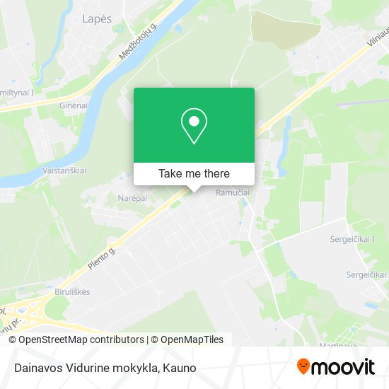 Dainavos Vidurine mokykla map