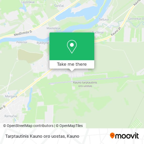 Tarptautinis Kauno oro uostas map