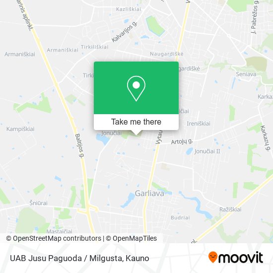 UAB Jusu Paguoda / Milgusta map