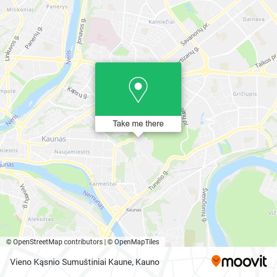 Карта Vieno Kąsnio Sumuštiniai Kaune