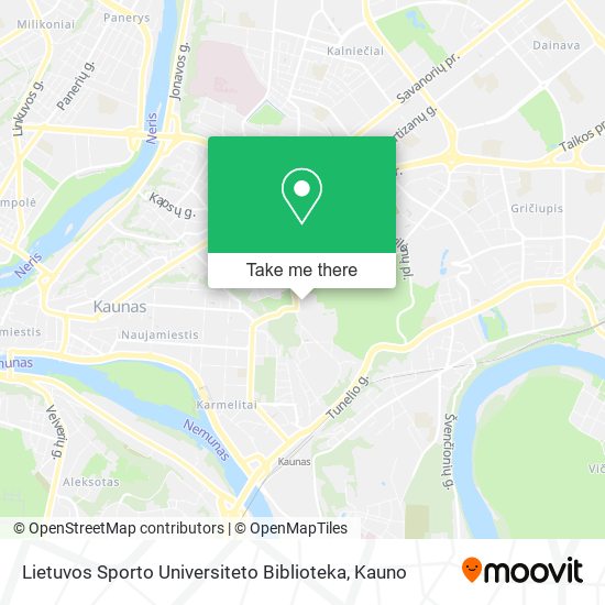 Карта Lietuvos Sporto Universiteto Biblioteka