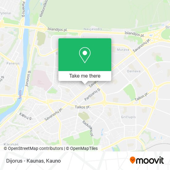 Dijorus - Kaunas map
