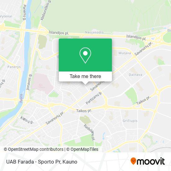 UAB Farada - Sporto Pr map