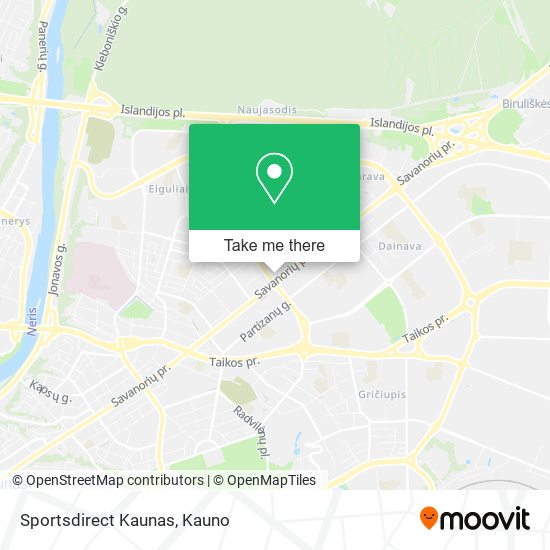 Sportsdirect Kaunas map