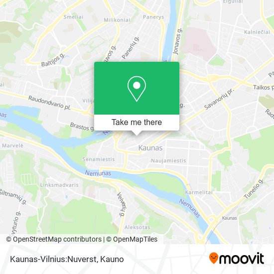 Kaunas-Vilnius:Nuverst map