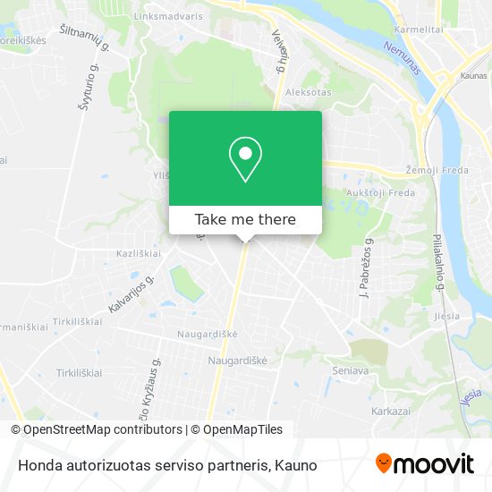 Карта Honda autorizuotas serviso partneris