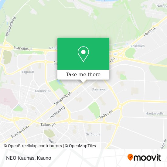 NEO Kaunas map