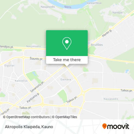 Akropolis Klaipėda map