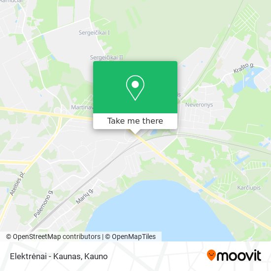 Elektrėnai - Kaunas map