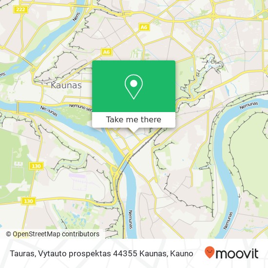 Tauras, Vytauto prospektas 44355 Kaunas map