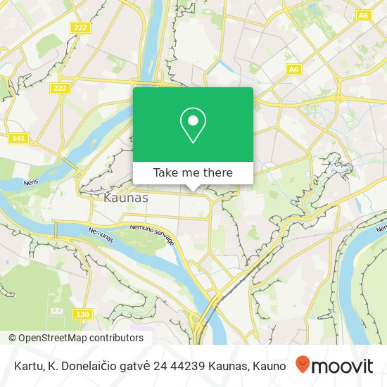 Kartu, K. Donelaičio gatvė 24 44239 Kaunas map