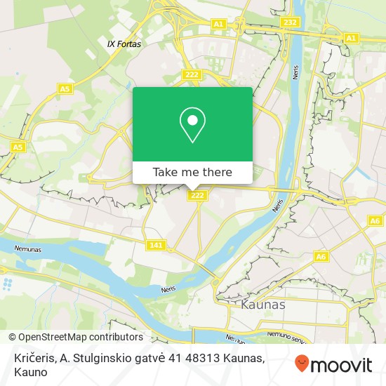 Kričeris, A. Stulginskio gatvė 41 48313 Kaunas map
