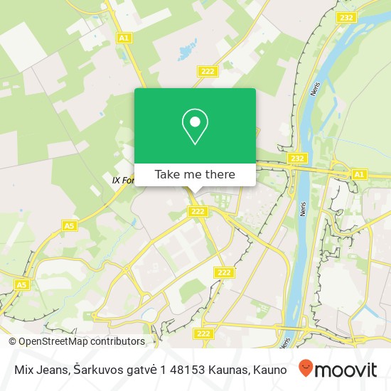 Mix Jeans, Šarkuvos gatvė 1 48153 Kaunas map