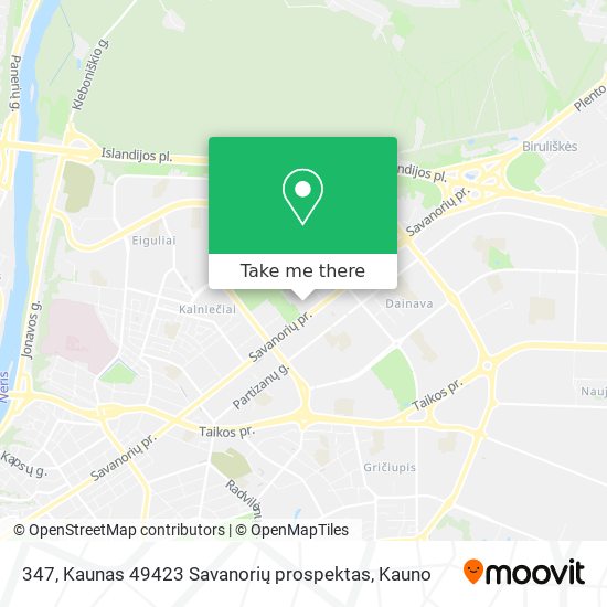 Карта 347, Kaunas 49423 Savanorių prospektas
