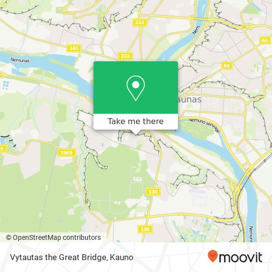 Vytautas the Great Bridge map