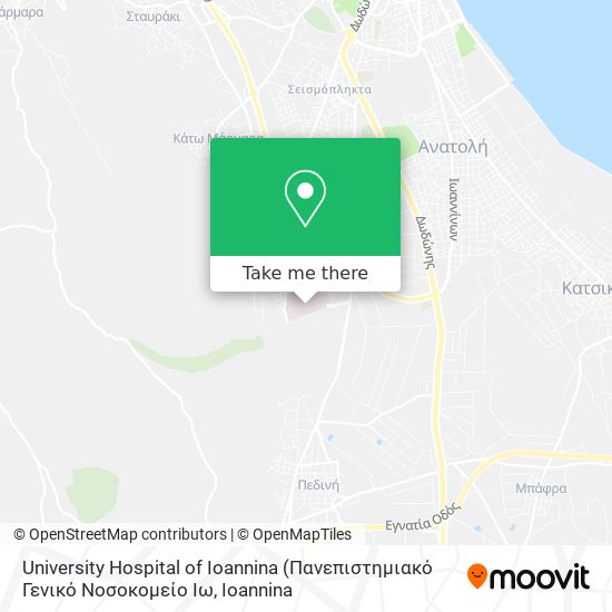 University Hospital of Ioannina map