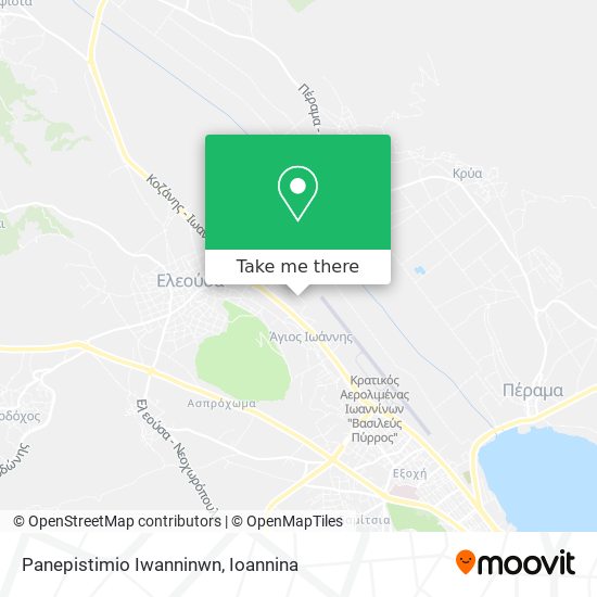 Panepistimio Iwanninwn map