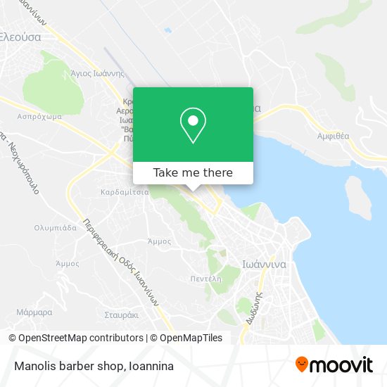 Manolis barber shop map