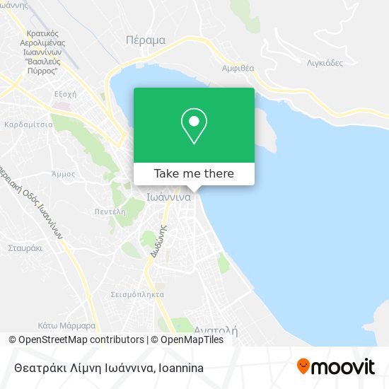Θεατράκι Λίμνη Ιωάννινα map