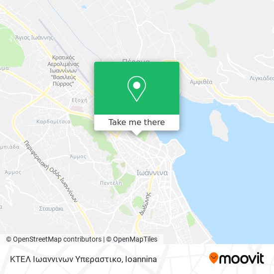 ΚΤΕΛ Ιωαννινων Υπεραστικο map
