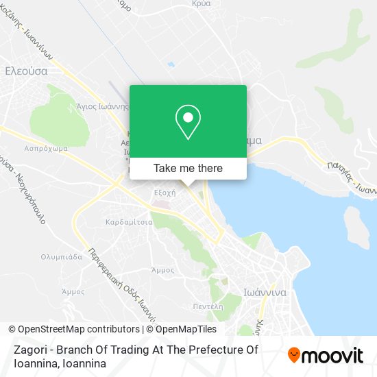 Zagori - Branch Of Trading At The Prefecture Of Ioannina map