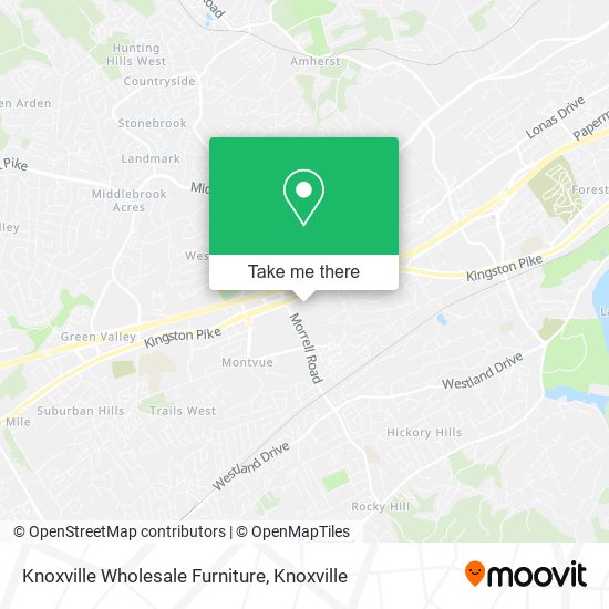 Mapa de Knoxville Wholesale Furniture