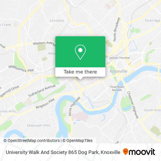 University Walk And Society 865 Dog Park map