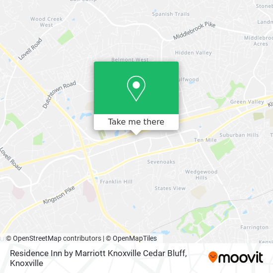 Residence Inn by Marriott Knoxville Cedar Bluff map