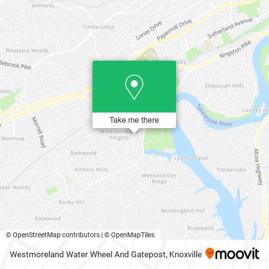 Westmoreland Water Wheel And Gatepost map