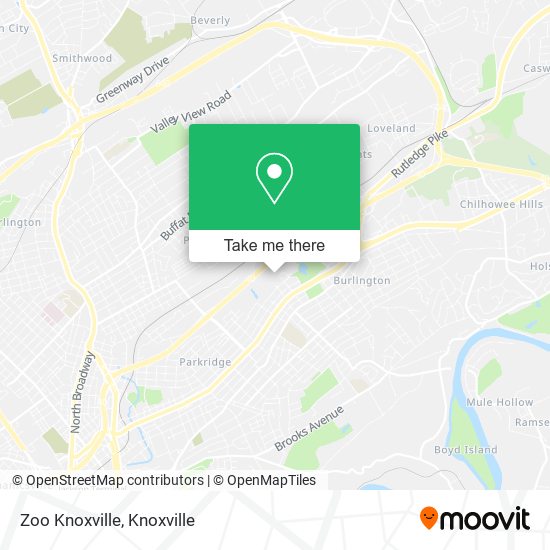 Mapa de Zoo Knoxville