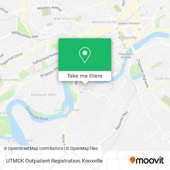 Mapa de UTMCK Outpatient Registration