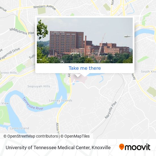 University of Tennessee Medical Center map