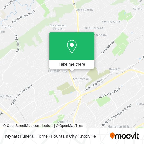 Mynatt Funeral Home - Fountain City map