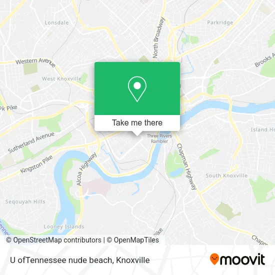 U ofTennessee nude beach map