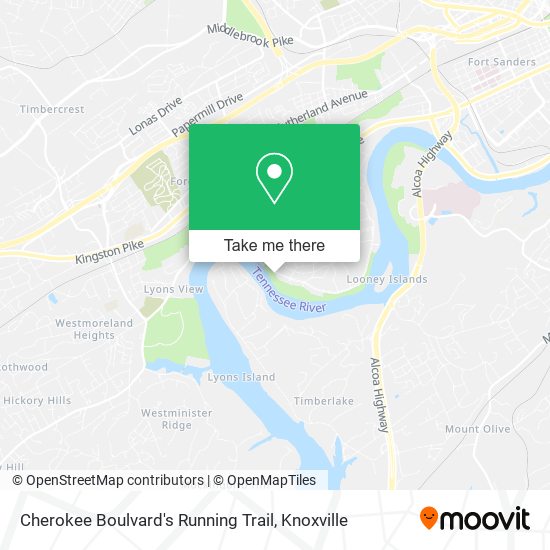 Cherokee Boulvard's Running Trail map