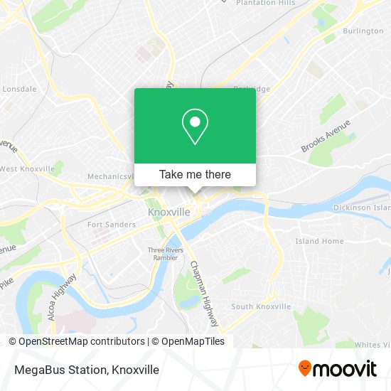 Mapa de MegaBus Station