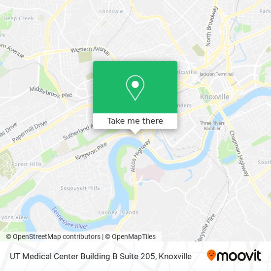 UT Medical Center Building B Suite 205 map