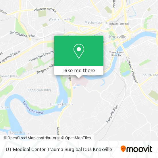 UT Medical Center Trauma Surgical ICU map